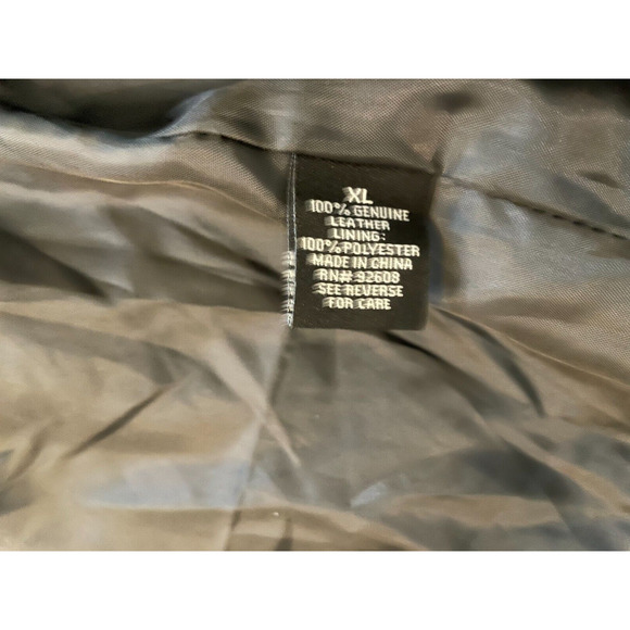 mens PB BASICS BLACK leather crocodile embossed jacket -Xl - Picture 9 of 11